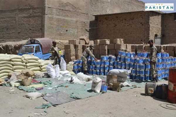 Security forces recover cache of explosive material