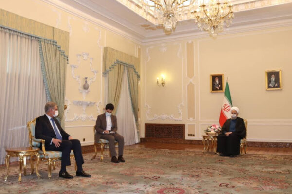 FM Qureshi meets President Hassan Rouhani