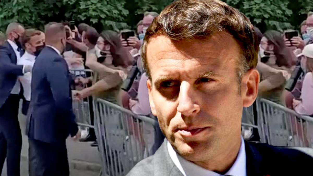 French President slapped on face while walking down Southern France