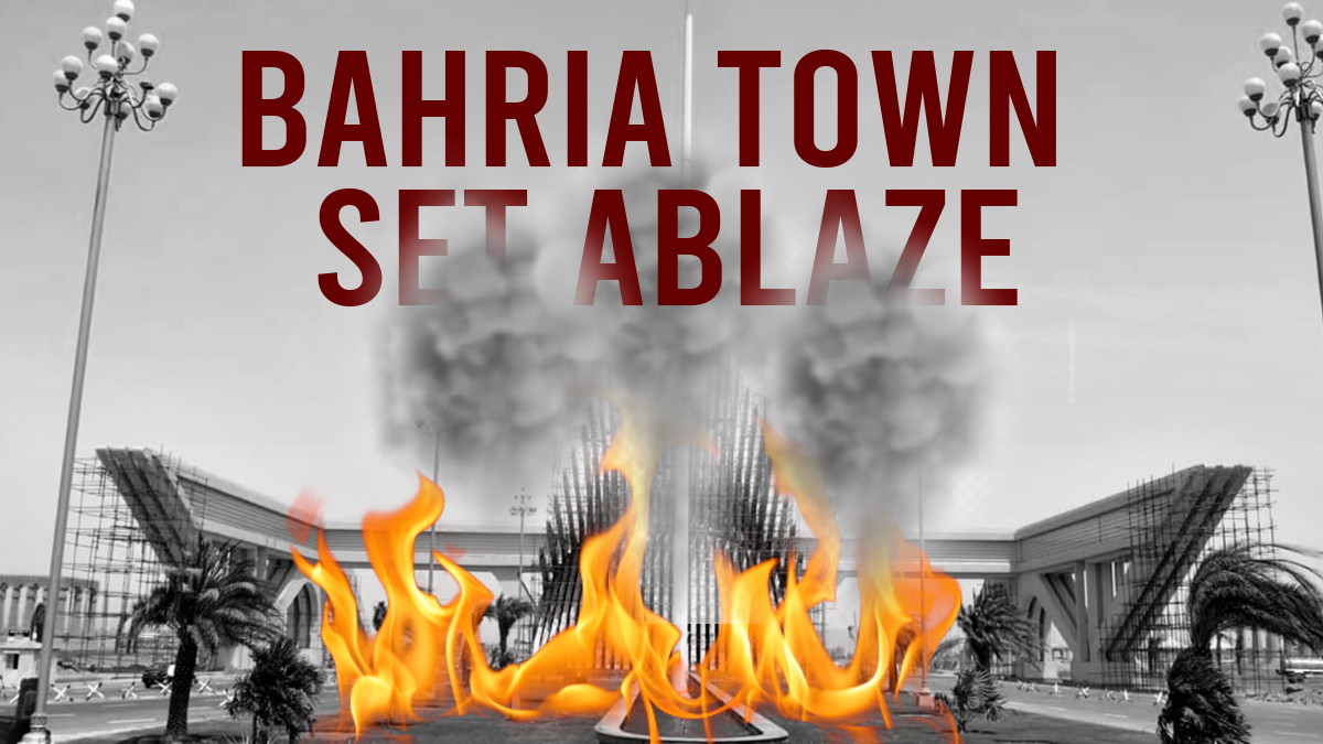 Bahria Town mobbed as several shops, showrooms set ablaze