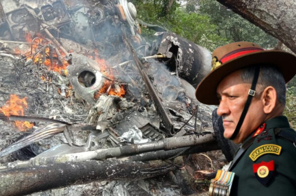 Helicopter crashes in Tamil Nadu with Gen Bipin Rawat on board