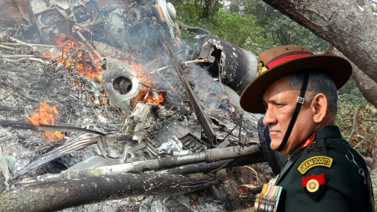 Helicopter crashes in Tamil Nadu with Gen Bipin Rawat on board