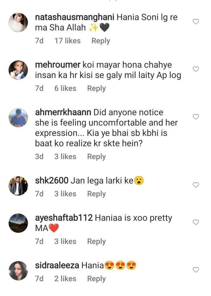 Hania Aamir,social media,Ahsan Khan,Gohar Rasheed