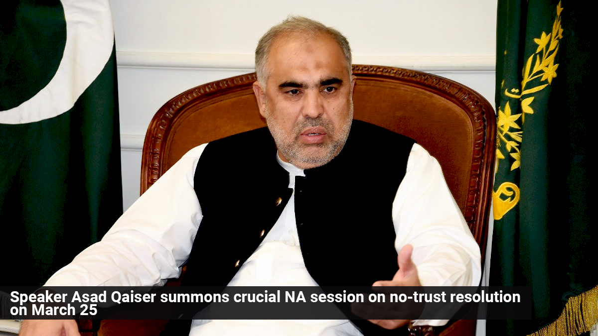 Asad Qaiser Summons NA Session On March 25