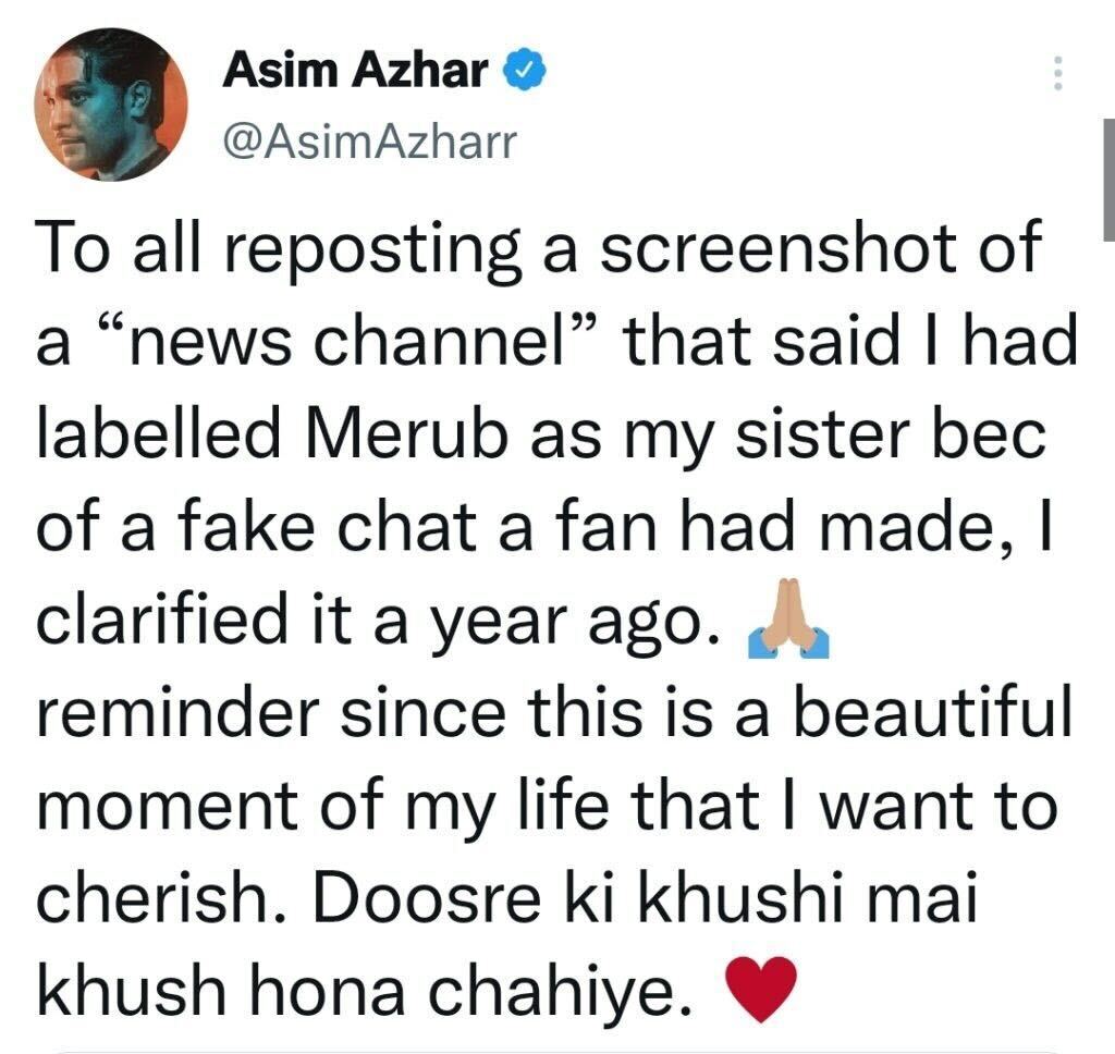 Asim Azhar,Merub Ali