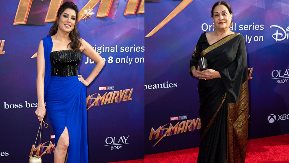 Mehwish Hayat, Samina Ahmed spotted at Ms. Marvel premiere