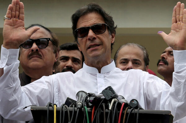 Khan Calls On ‘Courageous’ PTI Youth Outside Polling Stations