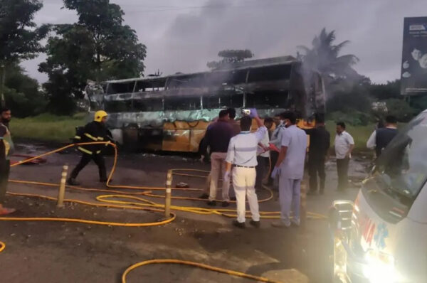 Bus Fire in India