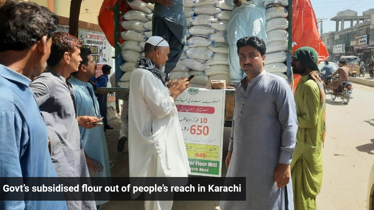 Govt’s Subsidised Flour Out Of People’s Reach In Karachi