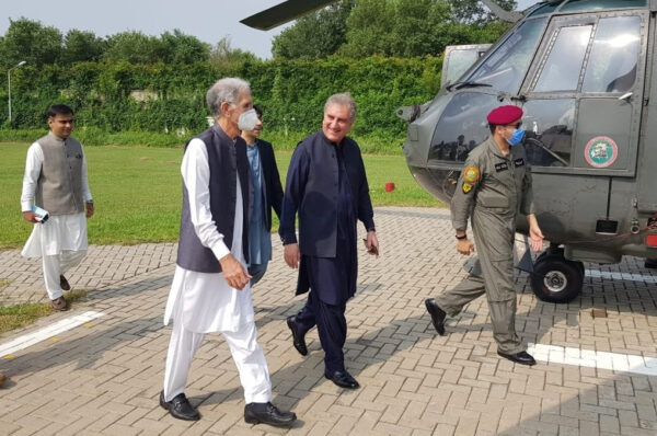 Shah Mah­mood Qureshi and Pervez Khattak