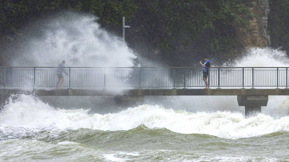 High tides of Cyclone hitting New Zealand