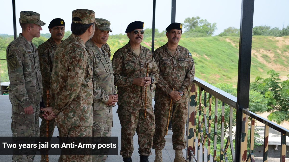 Two years jail on Anti-Army posts