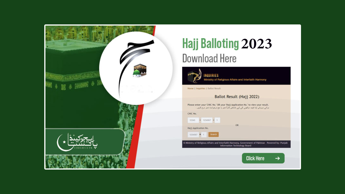 Balloting of Hajj Applications 2023