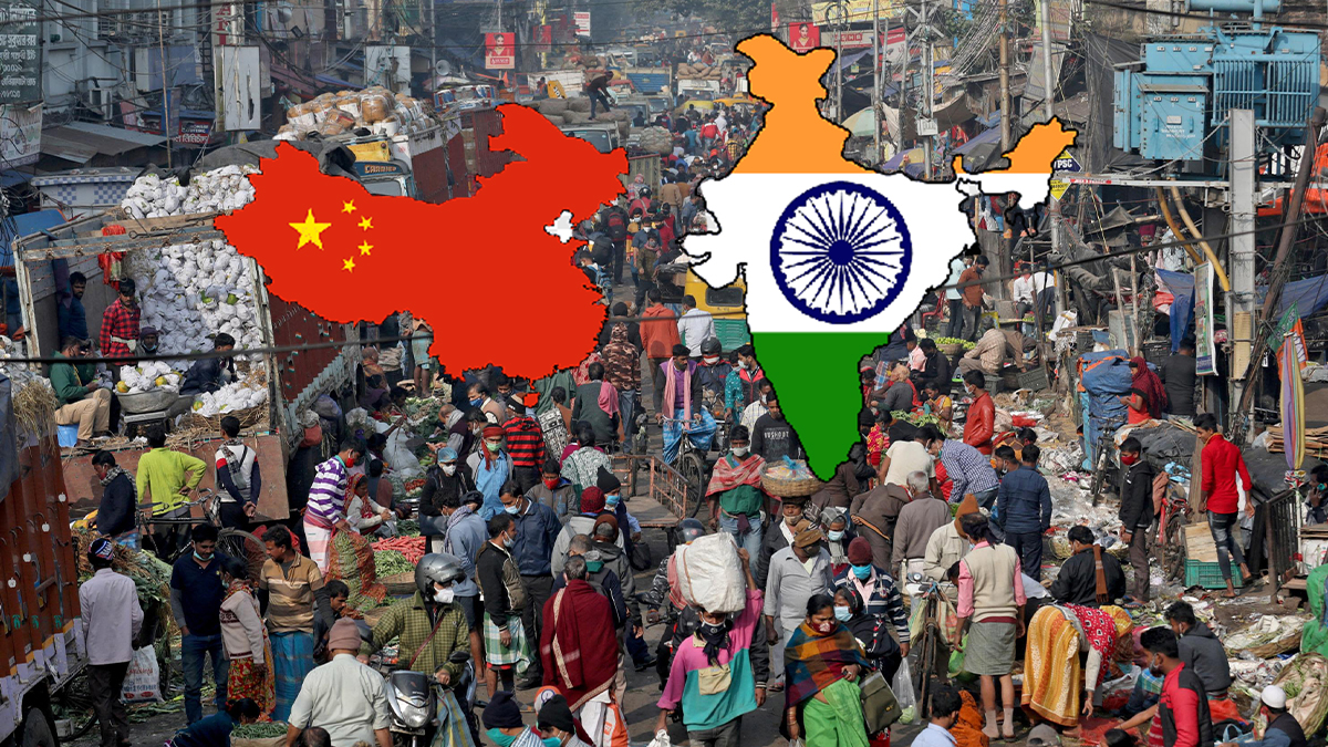 Indian Population increased from China