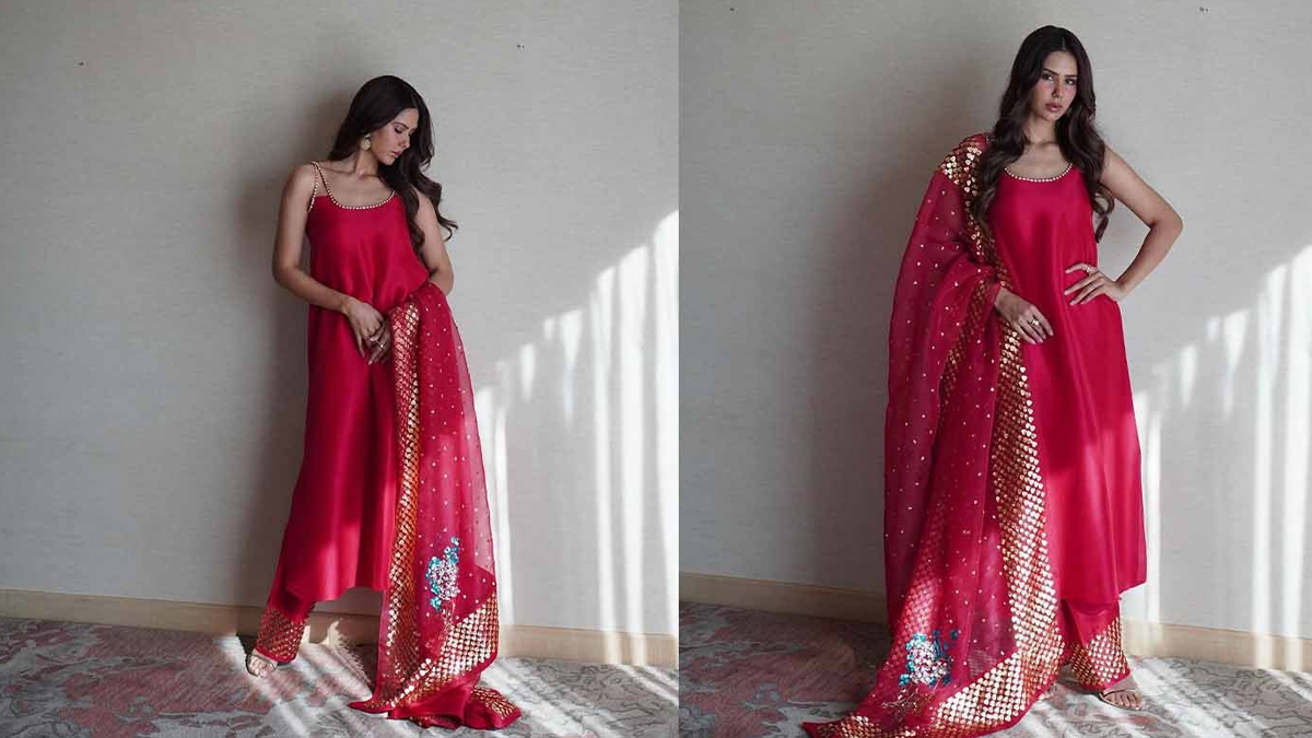 Sonam Bajwa stunned in Pakistani outfit