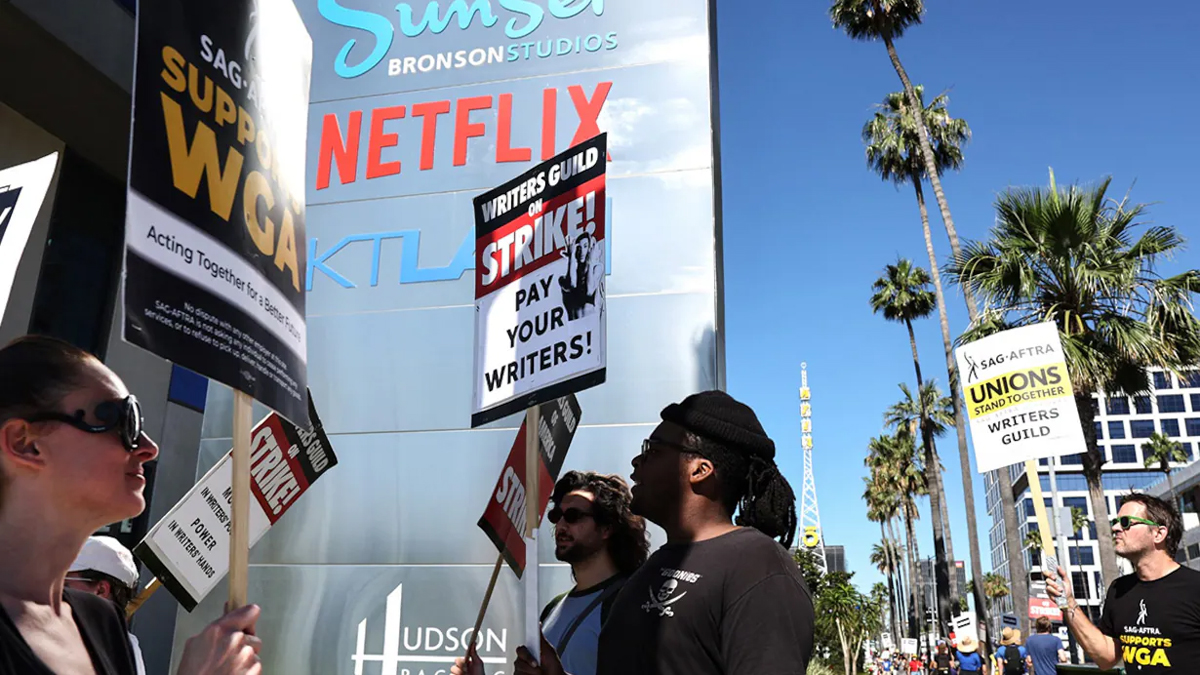 Hollywood actors on strike