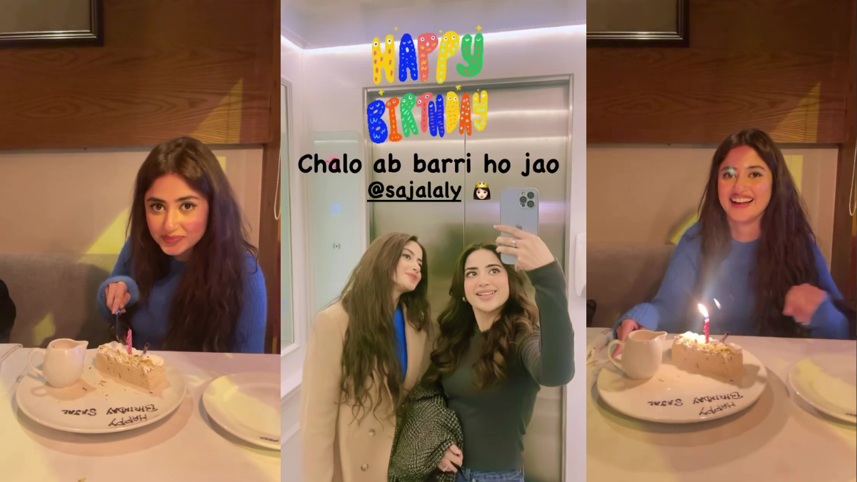 Beautiful Birthday surprise for Sajal Aly From Saboor Aly