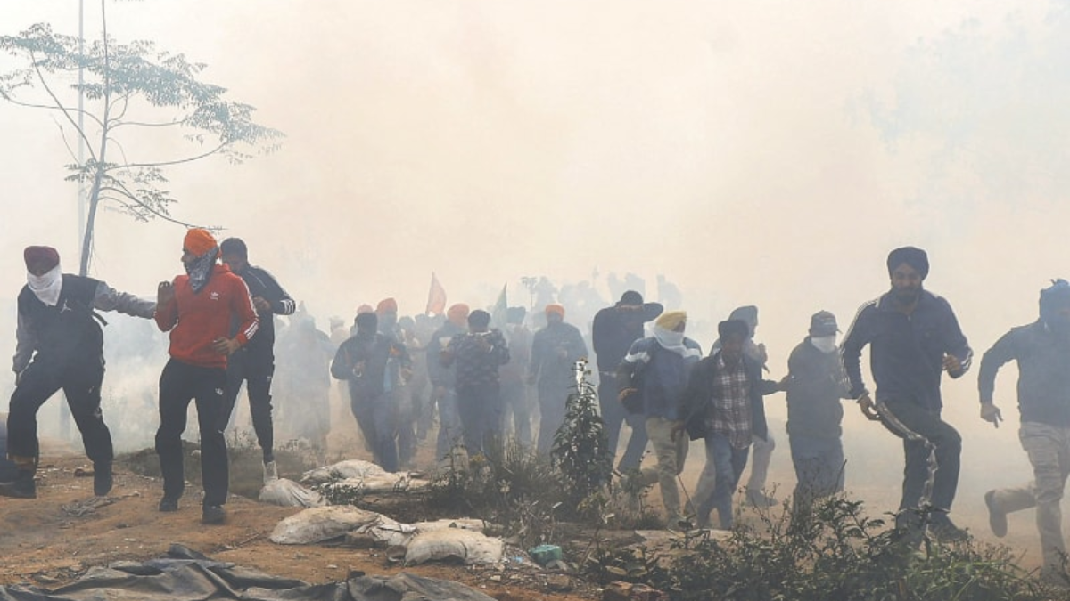 Indian Police Use Tear Gas on Farmers’ Protest March Towards New Delhi