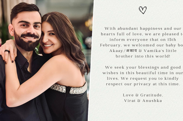 virat kohli and anushka sharma welcome baby boy akaay joyful news for the couple