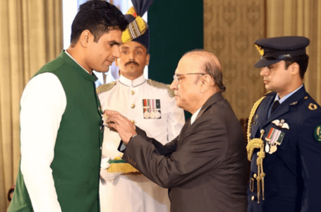 olympic hero arshad nadeem honored with hilal e imtiaz and rs100 million reward