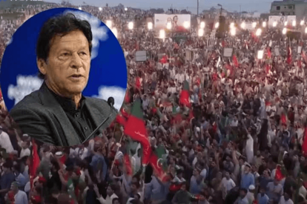 thousands of supporters of pakistans imprisoned ex prime minister khan rally to demand his release