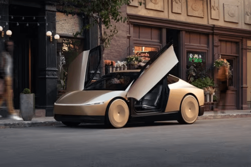 Tesla’s Robotaxi Makes Its Daylight Debut at Giga Texas, Revealing Refined Design Elements