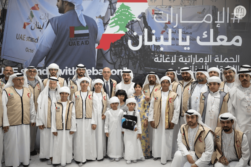 UAE’s Humanitarian Drive Amasses 1,100 Tonnes of Aid for Lebanon