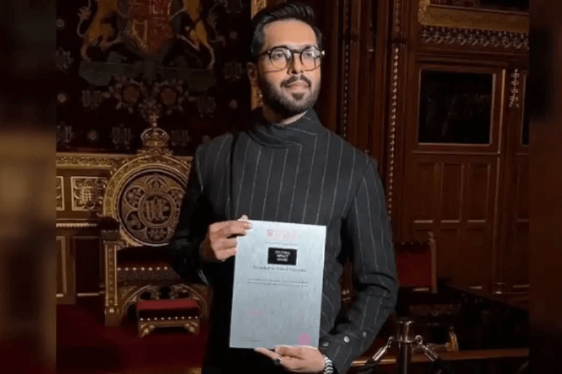 Fahad Mustafa honoured with two awards by UK Parliament