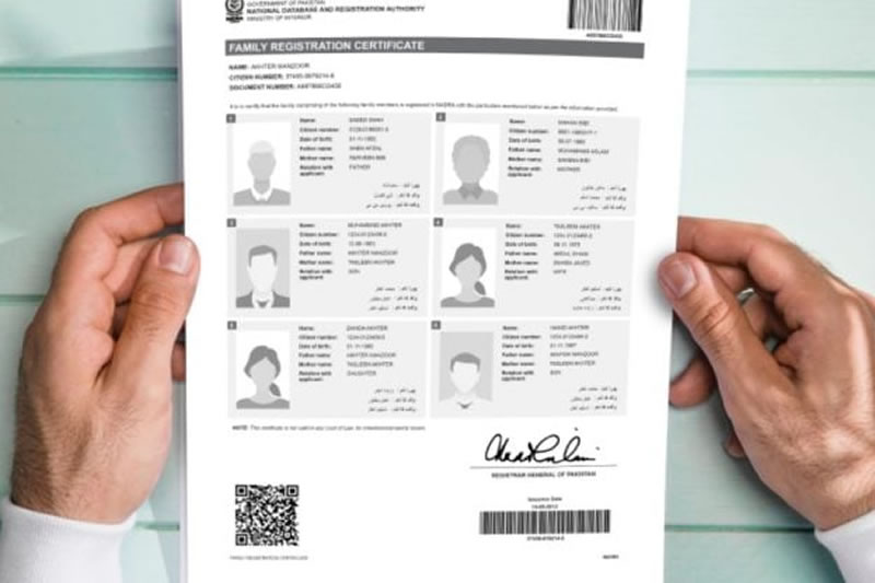 nadra family registration