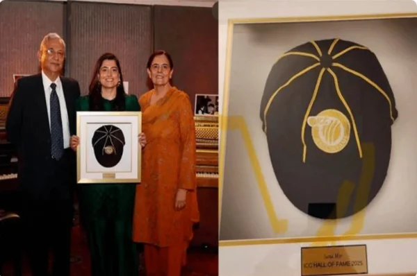 sana mir was inducted into the icc hall of fame