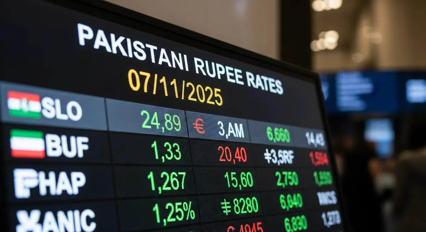 Pakistani Rupee Rates vs USD, EUR, BDT, INR, RUB (07/11/2025)