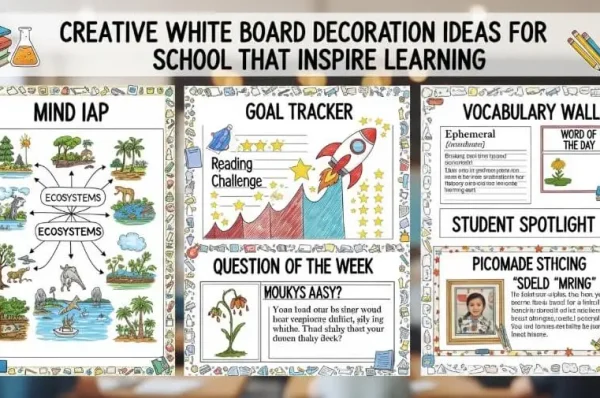 Creative White Board Decoration Ideas for School