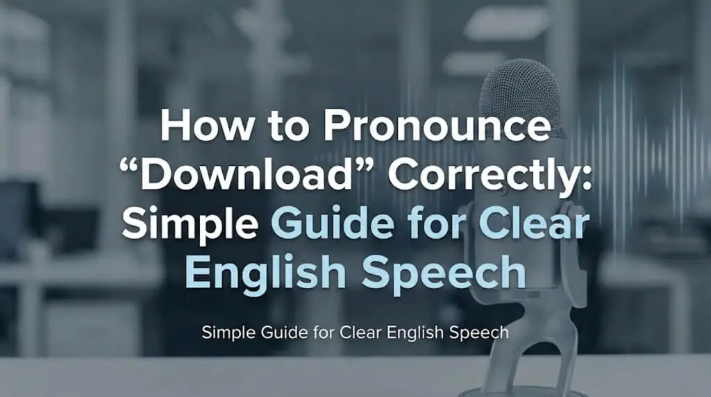How to Pronounce “Download” Correctly: Simple Guide for Clear English Speech