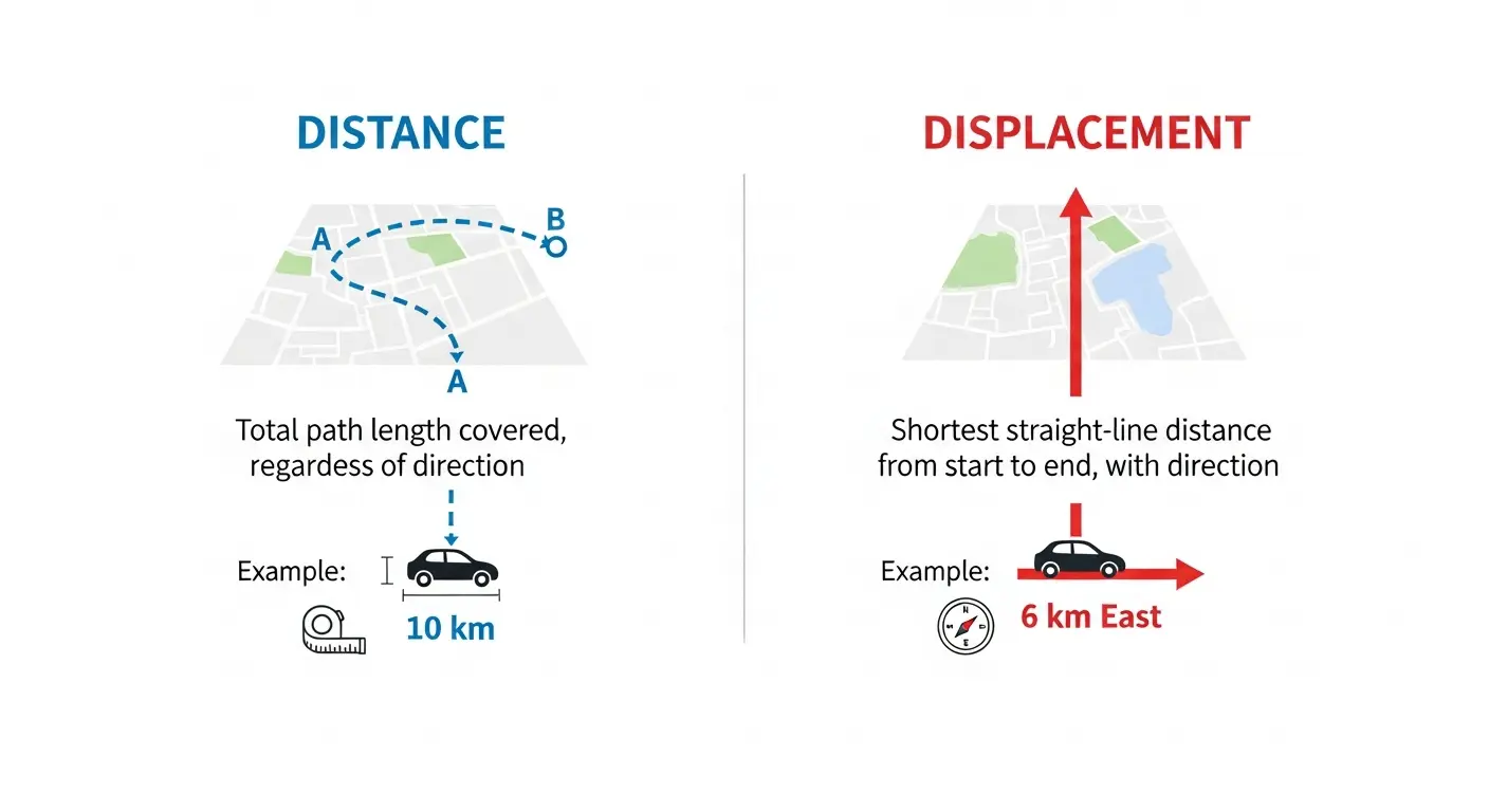 Difference Between Distance and Displacement – Explained