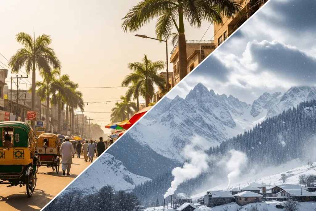 Karachi Warms Up While Snow and Storm Alerts Sweep the North