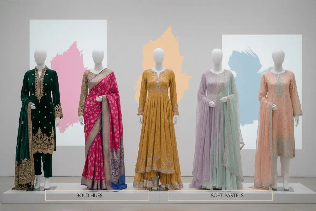 Trending Colours in Pakistani Fashion This Year: From Bold Hues to Soft Pastels