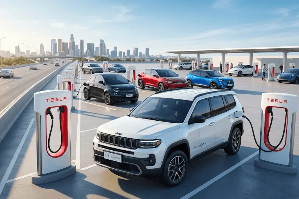 The Last Domino Falls: Stellantis EVs Now Have Tesla Supercharger Access