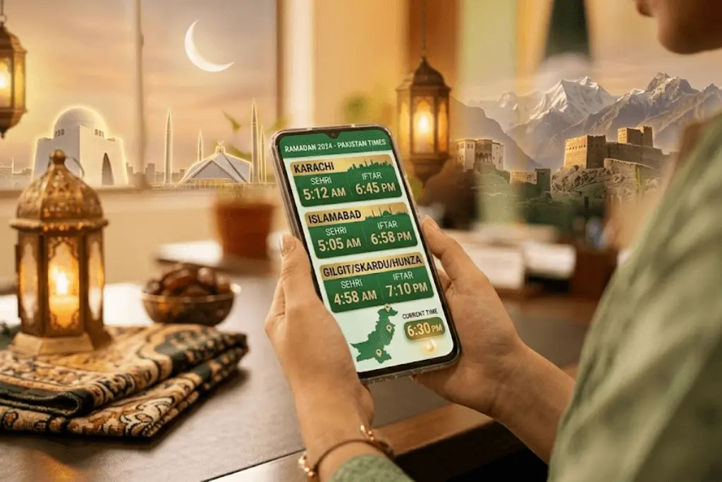 Today Sehri & Iftar Time in Pakistan – Karachi, Islamabad, Gilgit, Skardu, Hunza & Khaplu (Ramadan 2026)