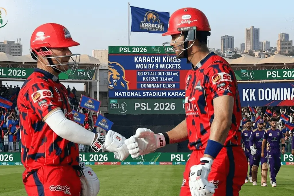 Karachi Kings thrash Quetta Gladiators by nine wickets in a dominant PSL 2026 clash