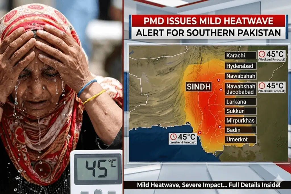 PMD Issues Mild Heatwave Alert for Southern Pakistan Starting Today; The Cities That Will Hit 45°C This Weekend – Full List! 