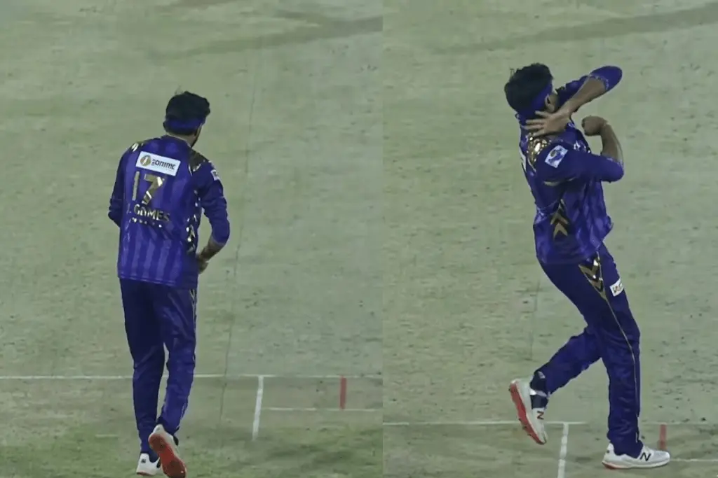 Usman Tariq bowling action