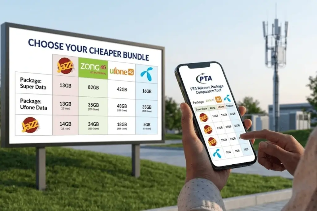 PTA telecom package comparison tool Pakistan