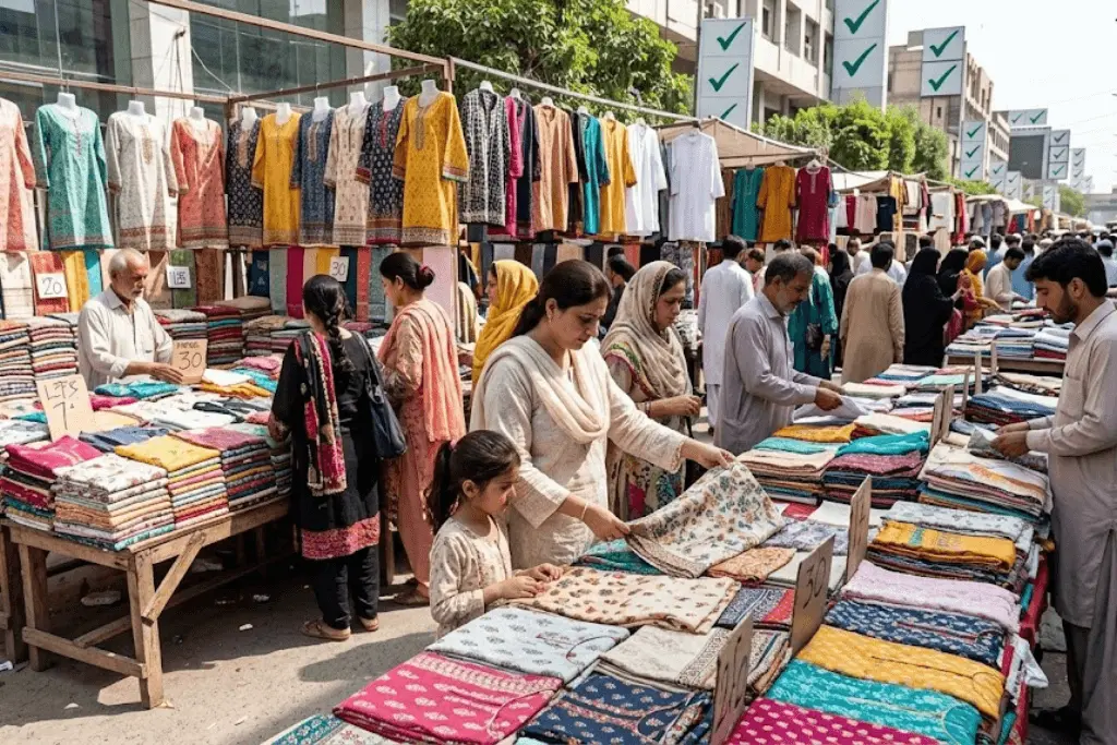 Pakistan clothing markets