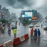 rain traffic update Pakistan