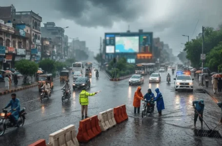 rain traffic update Pakistan