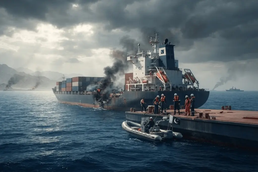 Pakistan Red Sea vessel attack